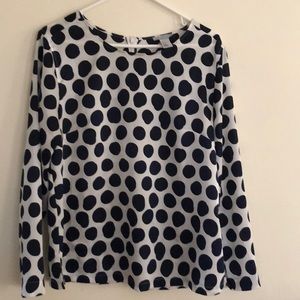 Long sleeved polka dot h & m blouse